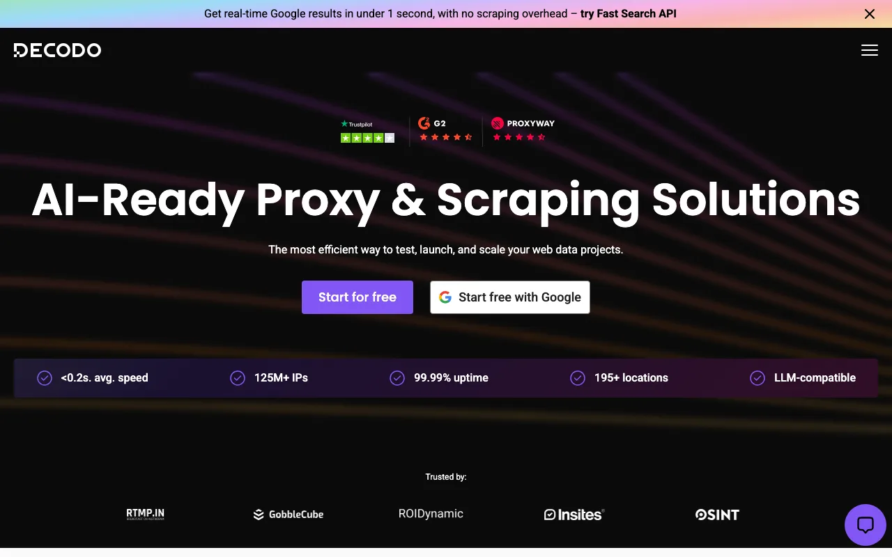 Decodo homepage